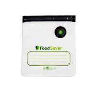 FoodSaver® Sacs d'emballage sous vide réutilisables de 10 litres avec fermeture éclair pour une utilisation avec les joints sous vide à main FoodSaver