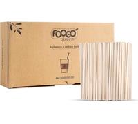 FOOGO Green 1000 pièce bâtonnets en bois pour café, 14 cm / 5,5 pouces, bâtonnets pour cocktails, pour artisanat, boissons chaudes, respectueux de l'environnement et solides
