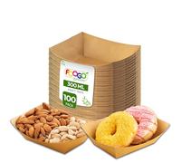 FOOGO Green 50 Barquettes Carton Jetables 300ml 16,3x13x4cm