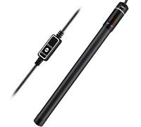 FOOL Chauffage pour Aquarium 100W Titanique Automatique Submersible Anti-déflagrant et Anti-brûlure, Sûr de 20 à 34℃ avec indicateur LED Température Réglable Thermoplongeur,200W
