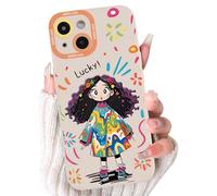 Foonary Coque pour iPhone 13 Étui, Cute Aesthetic Coloré Girl Mignon Motif Mode Design pour Femmes Fille, Souple Blanc Silicone Housse Antichoc Caméra Protecteur Cover Case pour iPhone13 6,1"