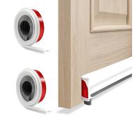 Foonary Lot de 2 boudins de traction pour portes - Joint de porte d'entrée autocollant avec isolation phonique, ruban d'étanchéité de porte, boudin de porte, protection contre le vent, les insectes