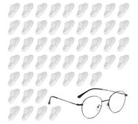 Foonary Lot de 25 paires de plaquettes nasales en silicone à insérer - Antidérapantes - Coussinets nasaux à clipser - Pièces de rechange - Coussinets nasaux en caoutchouc pour le nez - Lunettes en