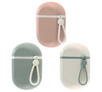 Foonary Lot de 3 boîtes à savon de voyage avec couvercle, en plastique étanche, petites, portables avec corde, porte-savon sans perçage pour savon, boîte à savon et porte-savon pour salle de bain