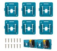 Foonary Lot de 6 supports de batterie RIS-MA-1 - Convient pour les outils électriques 18 V BL1815 BL1820 - Support de batterie ABS (106,7 mm x 111,8 mm, 30 g) - Support mural pratique pour le