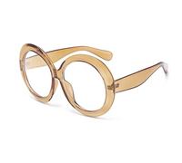 FOOOZ Lunettes de soleil rondes unisexes surdimensionnées femmes mode rétro conduite lunettes de luxe hommes marque concepteur vert noir UV400, C11, autre