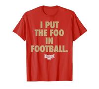 Foos Gone Wild - Football on Red with Gold T-Shirt