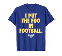 Foos Gone Wild - Football on Royal Blue T-Shirt