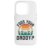 Foos Your Daddy Joueur de Baby-Foot Amusant rétro Coque pour iPhone 14 Pro