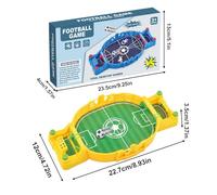 Foosballs Table - Portable Football Table Game, 22.7cm Football Toys with Smooth Glide Rods, Funny Tabletop Games, Game Room Accessory, Company Lounge Entertainment for Parties Travel