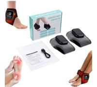 Foot Advanced Renew Lot de 2 masseurs électriques pour pieds et chevilles avec 3 niveaux de chaleur et de vibration, bandage chauffant pour tendinite d'Achille et fasciite plantaire