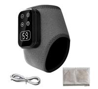 Foot And Ankle Massager - Wireless Heat Heating Pad | 5-Speed Vibration Massage Tools For Men Women Elderly Workout Recovery Home Office Travel, Electric Compression Wrap Therapeutic Brace Set