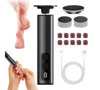 Foot Grinder, Foot Callus Remover Tool Electric | 2 en 1 Callus électrique Remover Foot éproignez | Rotation à 360 degrés, 9 vitesses avec disques en papier de verre et têtes de broyage pour hommes fe