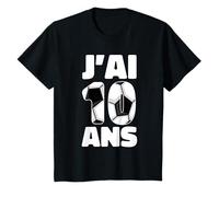 Foot J'ai 10 Ans Joueur De Football Garçons T-Shirt