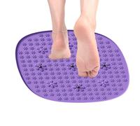 Foot Massage Mat, Ergonomic Reflexology Pad, Petal Texture, 21.65x21.65x0.39 inches, Extra Large Non-Slip Design, Muscle Relaxation Tool, Ideal for Spa, Athletes, Toes