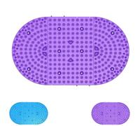 Foot Massage Mat, Household Feet Massage Pad, Yoga Shower Relaxation Anti-Slip, Wipe-Clean Ergonomic Relaxation, for Women Men Living Room Bedroom Bathroom Dorm Gym (Purple,65 * 105cm)