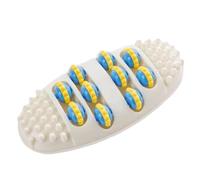 Foot Massage Roller - Deep Tissue Muscle Relaxer, Rolling Reflexology ABS Tool, White Plantar Reliever, Portable Ergonomic Device - For Home Office Under Desk