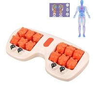 Foot Massage Roller, Portable Dual Foot Massage Roller, Targeted Pressure Point Massager, Fast Feet for Long Standing Sore Muscle Soother (Orange)