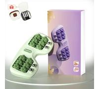 Foot Massage Roller with Magnetic Pressure Points, Portable Dual Foot Massage Roller with nail clippers, Stress Relief and Improved Circulation (Green)