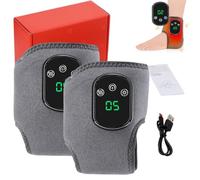 Foot Massager, 3 in 1 Foot Massager with Heated Ankle Support, 3 Vibration Modes & 5-Temp for Achilles Tendinitis Plantar Fasciitis, Cordless Portable Design (2 Pcs)