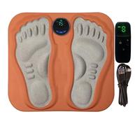 Foot Massager, Foot Circulation Stimulator with Remote, 29.6x28.6cm/11.65x11.26 inches 3D Texture Reflexology Pad, USB Pressure Point for Sleep, Athletes, Elderly, Office, Workout Recovery
