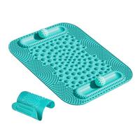 Foot Massager Pad, Pressure Point Mat Foot Massagers, 5-Zone Reflexology Pads with Double Ball Tracks, Leg Stimulator for Circulation, Muscle Recovery, Home Gym, Office, Daily Relaxation 19.88x16.73in