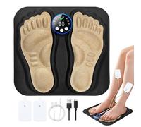 Foot Massager, Rechargeable Massage Pad, Adjustable Muscle Stimulator Device, Portable Relaxation Tool for Feet, Ankles, Legs, Back, Bedtime, Workout, Spa, Multicolor