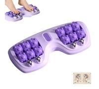 Foot Massager Roller for Plantar Fasciitis Relief, Portable Dual Foot Massage Roller, Dual Foots Acupressure Tools, Ergonomic Foot Zoning, for Home & Office (Purple)
