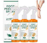 Foot Peeling Spray Orange Oil 100ML,Callus Remover,Dead Skin Remover,Dry Cracked Heels,Moisturizing Foots Softener,Tired Smelly Feet Relief,Foot Exfoliating Spray,Healthy Feet,Fast-Acting (3PCS)