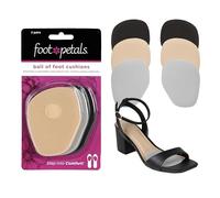 Foot Petals Coussinets pour la plante des pieds, coussinet métatarsien, soulagement du confort durable, empêche le glissement des orteils, surplomb, talons pour femme, Noir/argenté/kaki, 3 pair (Pack