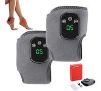 Foot Renew Triple Method Massager, 3 in 1 Foot Renew Massager Cordless, Heated Ankle Wrap with 3 Vibration Mode,5 Heat Leavel, Intelligent Temperature Control Ankle Protection (2pcs)