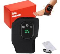 Foot Renew Triple Method Massager, Portable Wireless Electric Foot Massager for Neuropathy, Customizable Massage with 3 Vibration Modes & 5 Heat Levels for Circulation and Muscle Recovery (Black,1pc)