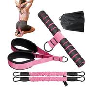Foot Resistance Bands with Handles - 30x2x60cm Adjustable Tubular Pedal Resistance Band | Full Body Workout Band for Arms Legs Abs Waist Core Pilates Sit-Ups Exercise Training