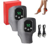 Foot Revive Massager, Foot Revive Massager, Cordless Heated Ankle Wrap with 3 Vibration Mode, 5 Heat Leavel Visible Screen, Ankle Massage For Women and Men (2pcs)