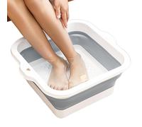 Foot Soaking Tub - Foot Wash Basin | Foldable Large Size Anti-Slip Basin | 168 Massage Convex Points, Portable, for Home Poolside Car Cleaning Elderly Men Women, Unfolded 42 x 38 x 17 cm