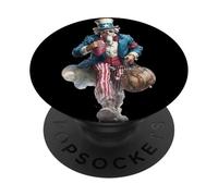 Football américain avec Sam pour Les Fans de Sports patriotiques PopSockets PopGrip Adhésif