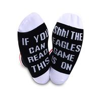 Football américain Cadeau Philadelphia Eagles Cadeau de Fans de Football Cadeau Drôle Cadeau Anniversaire Nouveauté Chaussettes de Football - Noir - Medium
