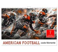 Football américain - coole Momente, Version française (Calendrier mural 2026 DIN A4 portrait), Calendrier CALVENDO mensuel