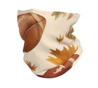 Football Américain Et Feuilles D'Érable Cache-Cou Douce Bandeaux Multifonctionnel Écharpe Demi-Visage pour Extérieur Sports Moto 30X26Cm