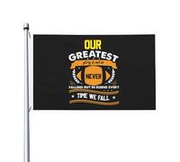 Football Américain : Notre Plus Grande Gloire N’Est Pas De Ne Jamais Tomber, Mais De Nous Relever À Chaque Fois Que Nous Tombons. Drapeau De Jardin Décoratif Bannière Drapeaux 3X5Ft