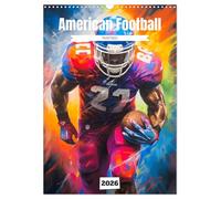 Football américain. Peintures, Version française (Calendrier mural 2026 DIN A3 portrait), Calendrier CALVENDO mensuel