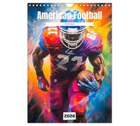 Football américain. Peintures, Version française (Calendrier mural 2026 DIN A4 portrait), Calendrier CALVENDO mensuel