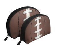 Football américain, Trousse de Maquillage Coquille Femme Petit Porte-Monnaie Trousse de Toilette Trousse à cosmétiques 2 pièces
