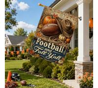 Football and Fall Y'all Chapeau de cowboy Citation Automne Maison Drapeau 71 x 101,6 cm