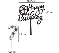 Football Anniversaire Bougies 7 Ans, Bougie Anniversaire Chiffre, Bougies D'anniversaire Football, Birthday Candles, Avec Décoration De Gâteau[Z944]