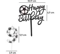 Football Anniversaire Bougies 9 Ans, Bougie Anniversaire Chiffre, Bougies D'anniversaire Football, Birthday Candles, Avec Décoration De Gâteau[Z945]