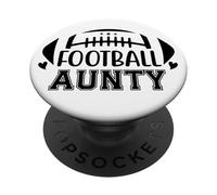 Football Auntie Loud and Proud Football Cheer Aunt Football PopSockets PopGrip Adhésif