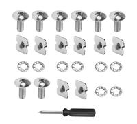 Football Backplate Screws - 26 Piece Backplate Hardware Set with Head Slotted Screws and Washers for American Football Gear Protection and Secure Fit