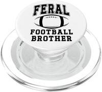 Football Brother Feral Football Big Little Bro Greatest Fan PopSockets PopGrip pour MagSafe