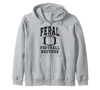 Football Brother Feral Football Big Little Bro Greatest Fan Sweat à Capuche